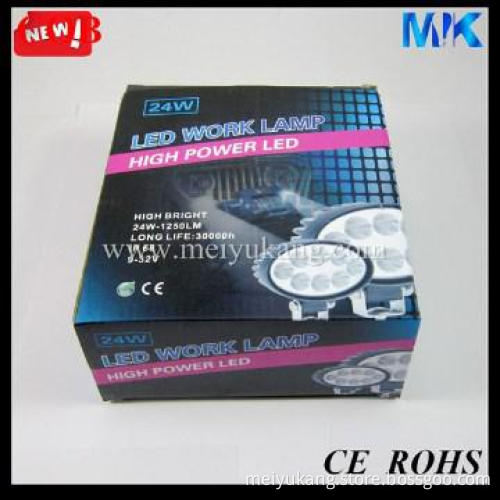 24w 12v 1440lm ip67 Epistar for truck off road auto led work lights